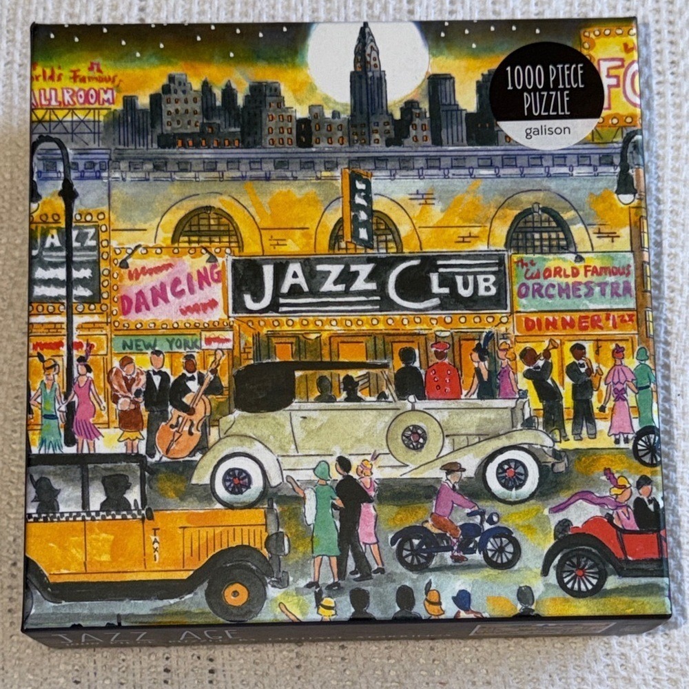 Galison Michael Storrings Jazz Age 1000 Piece Jigsaw Puzzle New York 20s Art